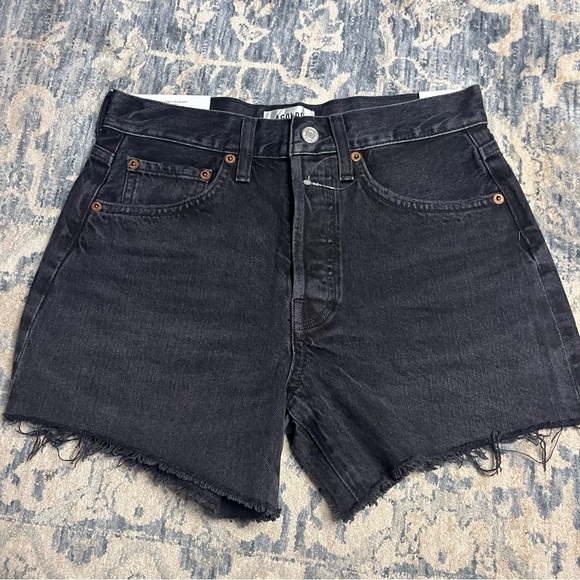 AGOLDE Parker Long Short in Black NWT Sz 25 - Picture 7 of 12